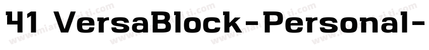 41 VersaBlock-Personal-Use-Only字体转换